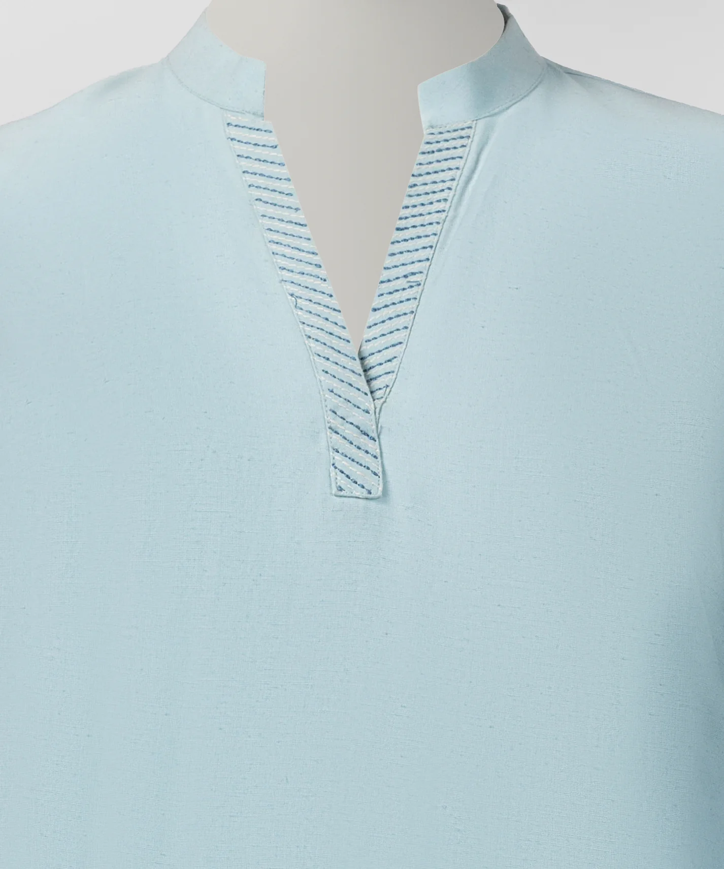 sky blue embroidered linen co-ord set - Image 8