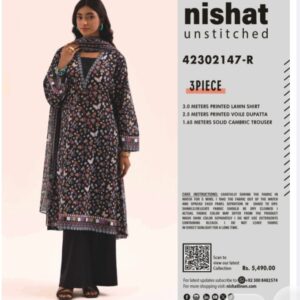 Nishat Three Piece Unstitched Suit