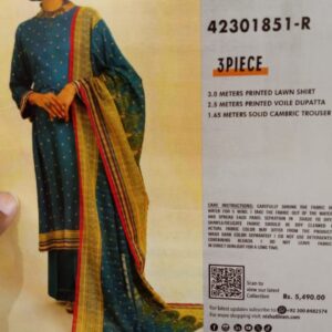 Nishat Three piece unstich suit