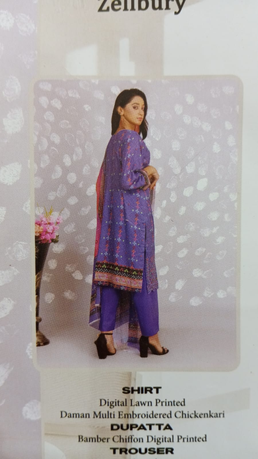 Zellbury Embroidered Three Piece Suit - Image 2