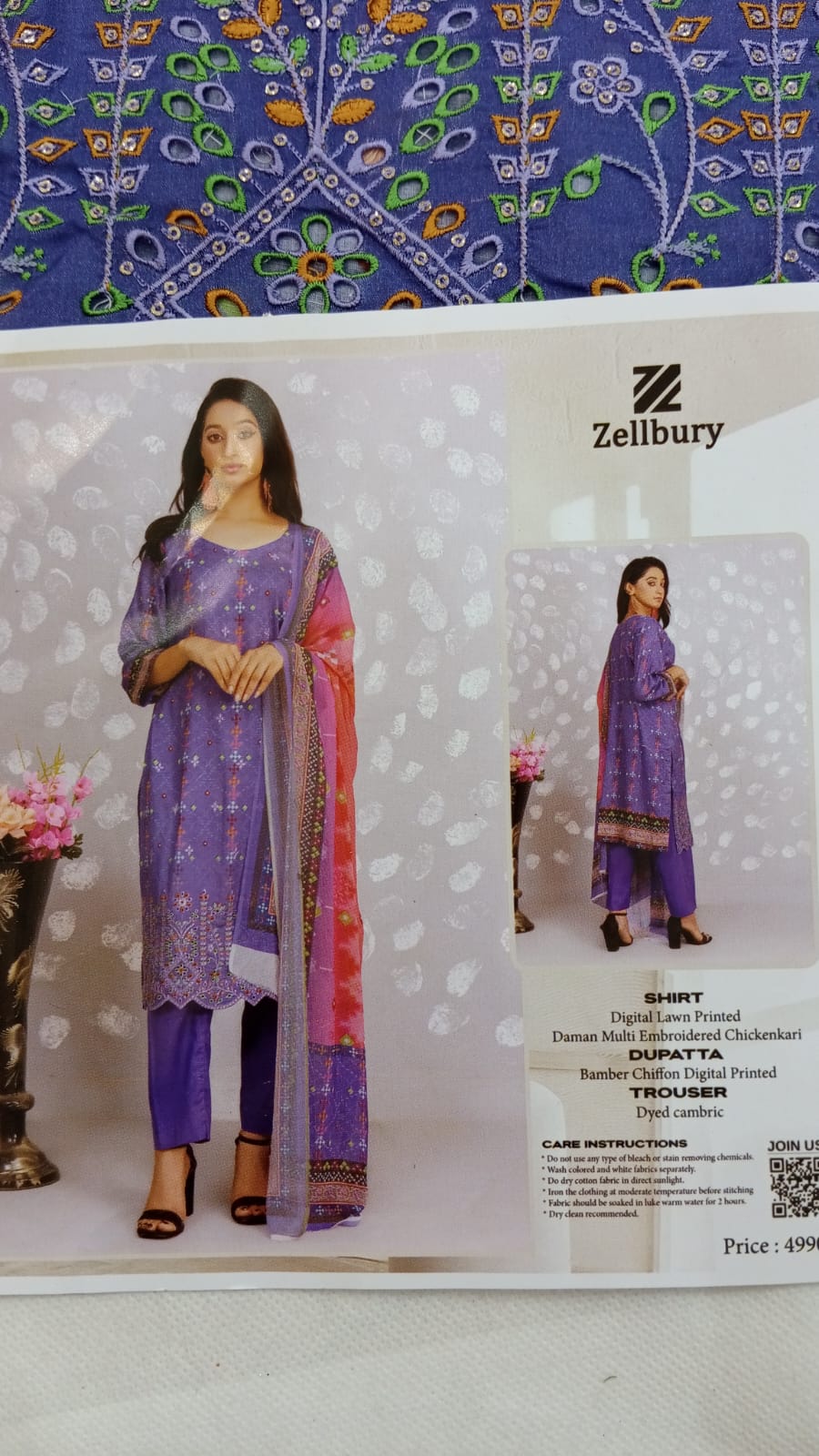 Zellbury Embroidered Three Piece Suit - Image 5