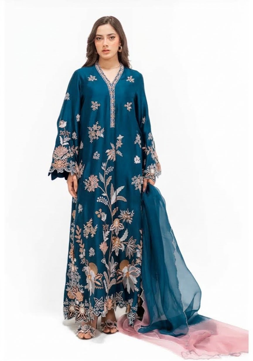 Long Kaftan in Raw Silk – 50 Inch